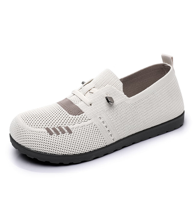 Yidisen Lightweight Comfortable Casual Women's German Training Shoes Old Beijing Cloth Shoes Soft Sole Non-Slip Mom Shoes Brown Size 36 31
