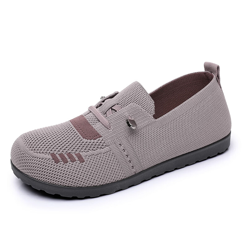Yidisen Lightweight Comfortable Casual Women's German Training Shoes Old Beijing Cloth Shoes Soft Sole Non-Slip Mom Shoes Brown Size 36 32