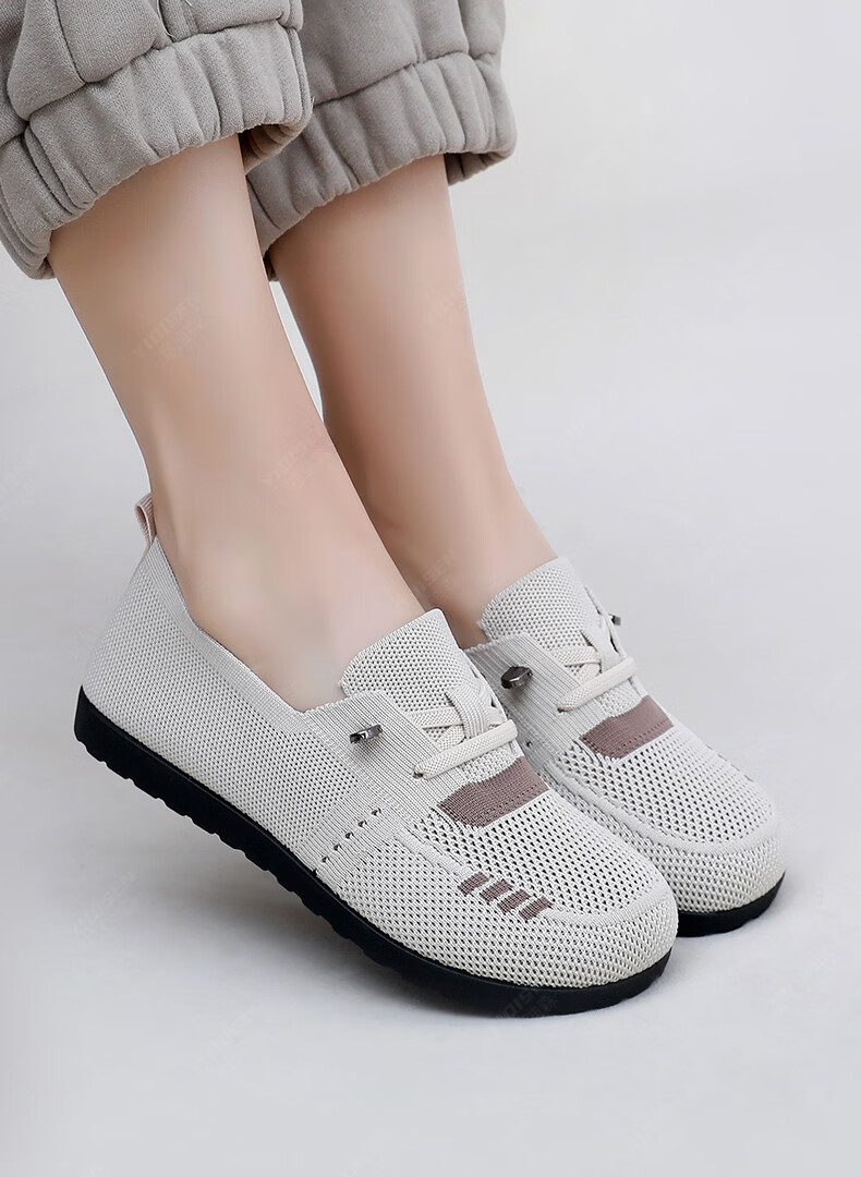 Yidisen Lightweight Comfortable Casual Women's German Training Shoes Old Beijing Cloth Shoes Soft Sole Non-Slip Mom Shoes Brown Size 36 13