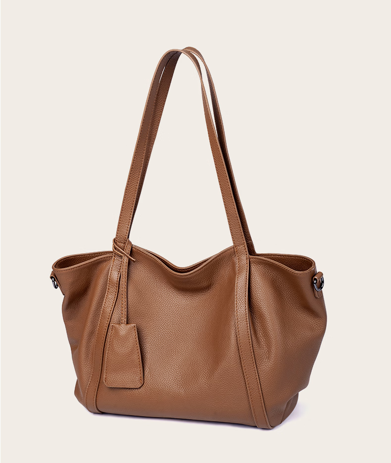 AudiJia Genuine Leather Tote Bag for Women 2026 New Handbag Commuter Shoulder Bag Crossbody Mom Bag Birthday Gift 16