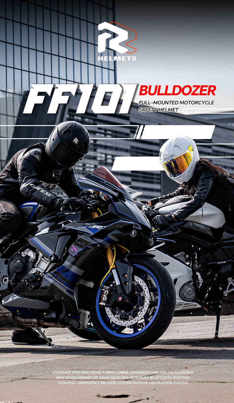 RR F01DOT/ECE Motorcycle Helmet Unisex Four Seasons Full Face Matte Black XL 2