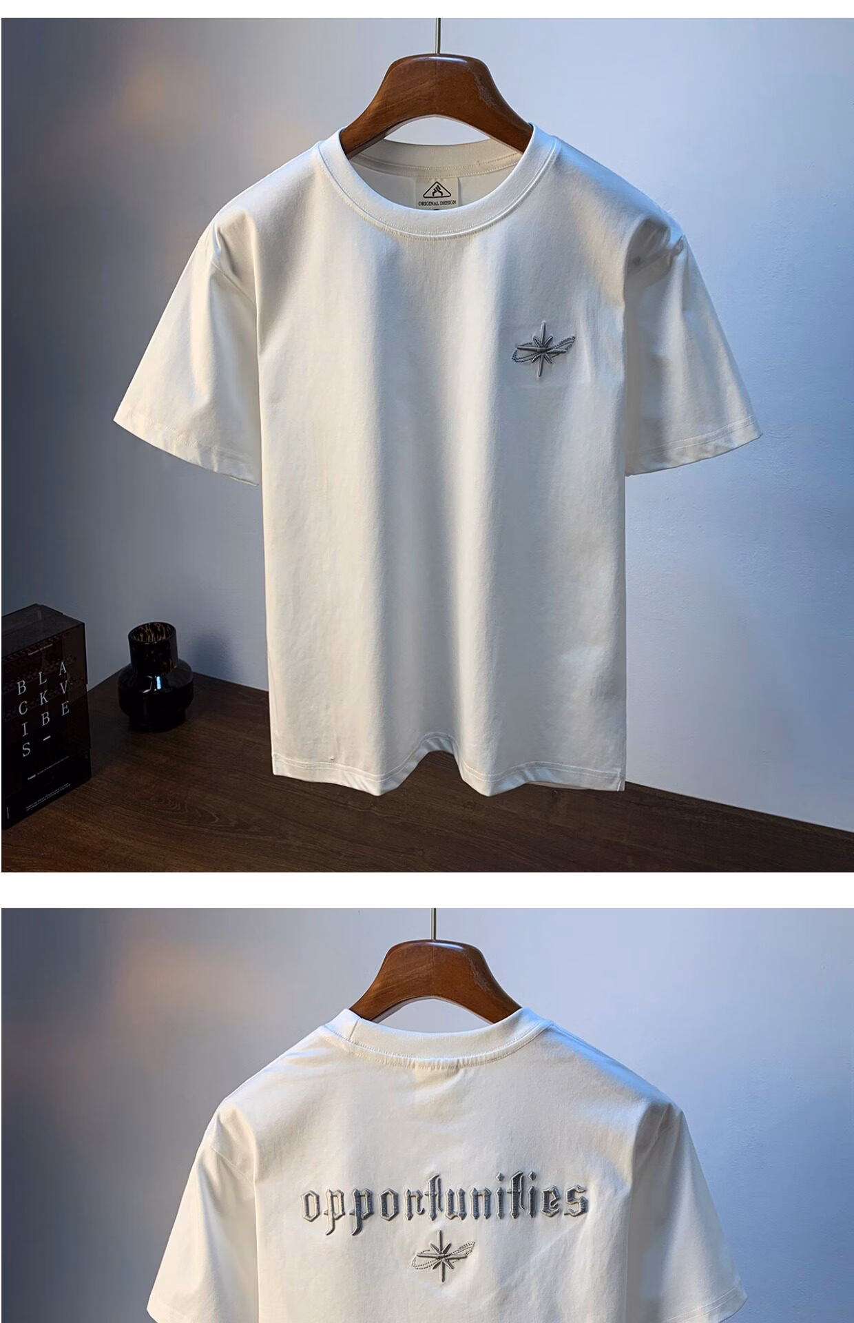 Embroidered Short-sleeved T-shirt Men's 2026 New Summer Thin Cool Simple T-shirt Casual Half-sleeved Clothes_viptrois.com
