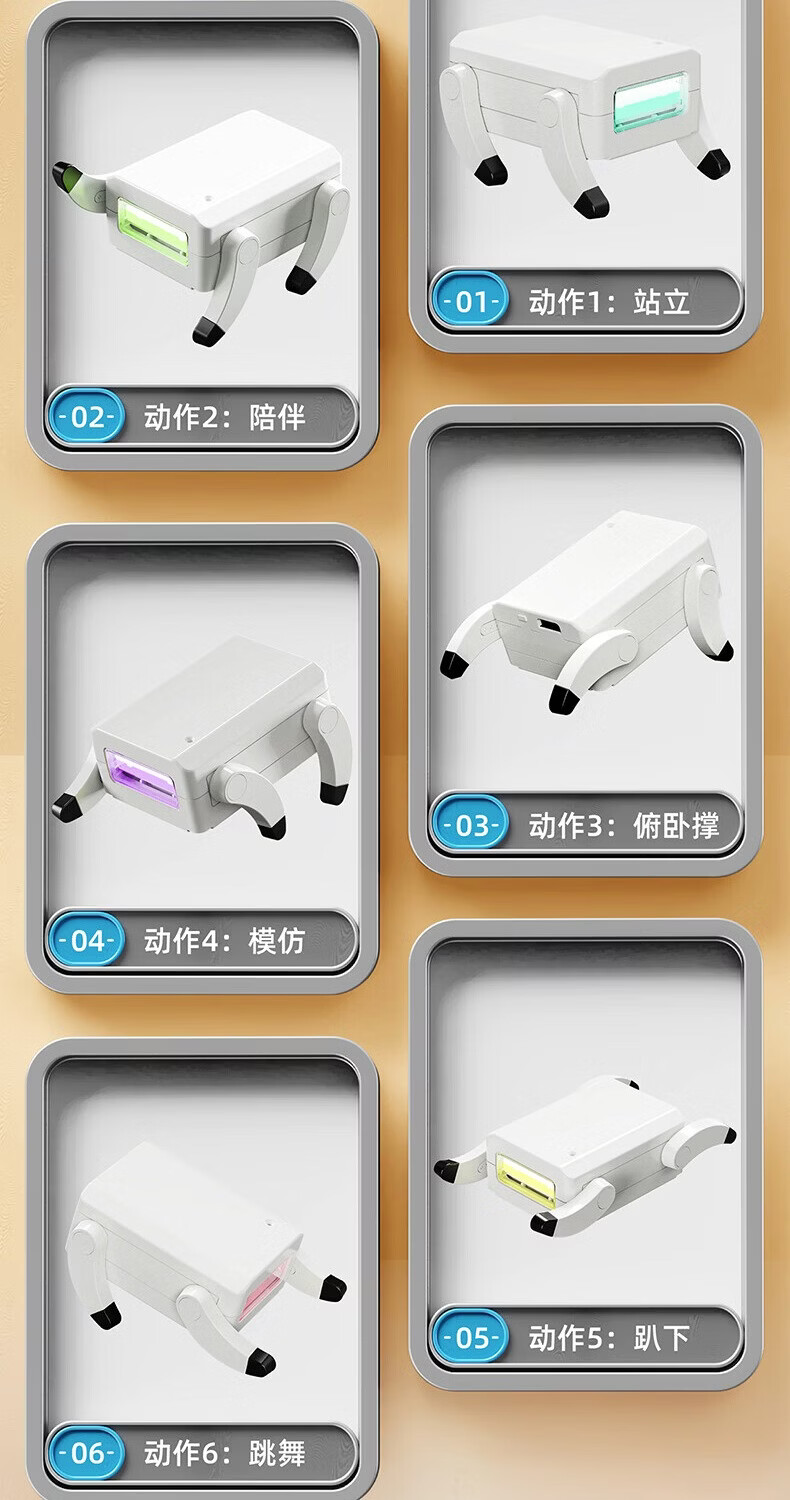 MOITUTU Intelligent Robot Dog Electronic Pet Desktop Companion AI Robot Toy Birthday Holiday Gift 7