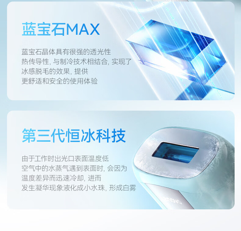 Lenovo Sapphire Hair Removal Device High Power Ice Point Private Area Lip Armpit Full Body Bikini Unisex Home Use Body Shaver Mother's Day Girlfriend 520 Gift 11