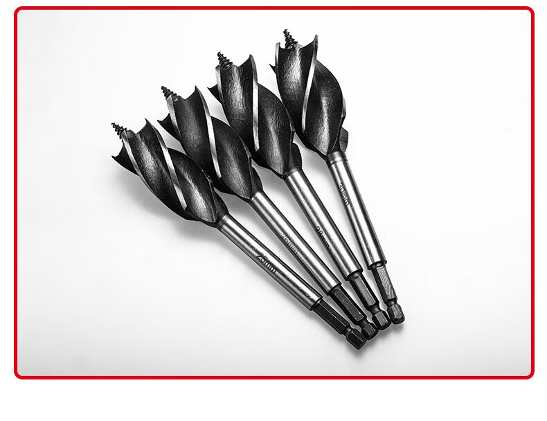 Yanyan Woodworking Spade Drill Hex Shank Four-Slot Four-Blade Hole Enlarging Tool [12mm] 1 Piece 15
