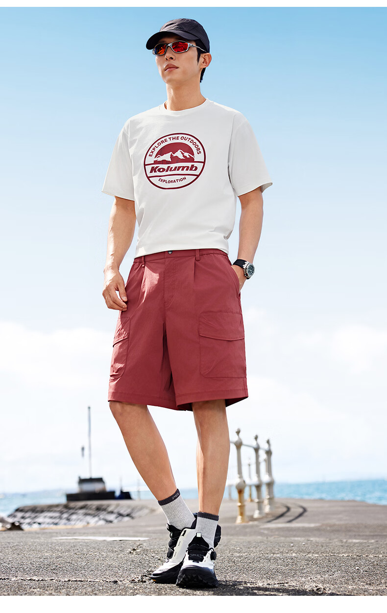 Kolumb Outdoor T-Shirt Summer Sun Protection Quick-Dry Moisture-Wicking Commuting Couple Running Fitness Short Sleeve Cloud Dance White 2XL 14