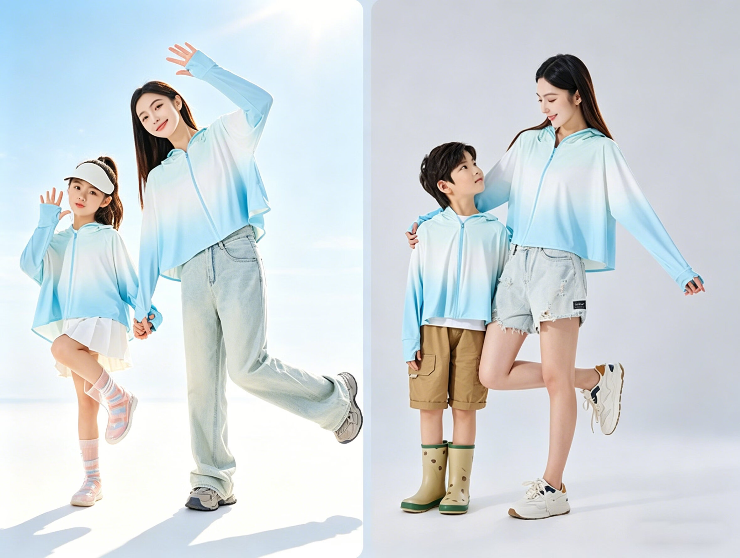 Basic House Kids Boys Girls Gradient Ice Silk Sun Protection Jacket Summer 2026 New Thin UV Protection Coat 22
