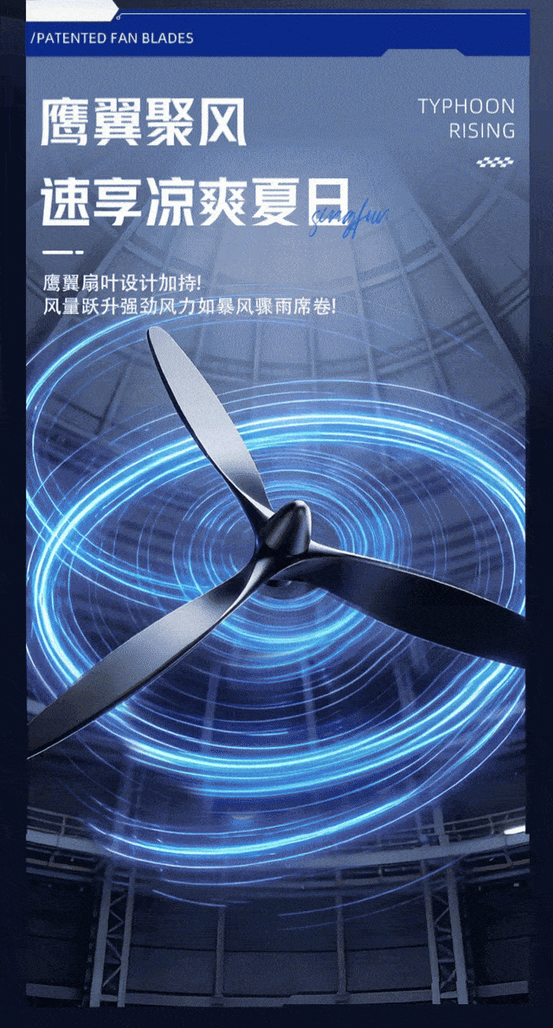 SINGFUN Industrial Fan Large Power Bull Horn Fan Commercial Floor Standing Industrial Fan 650 Plastic Blades 7