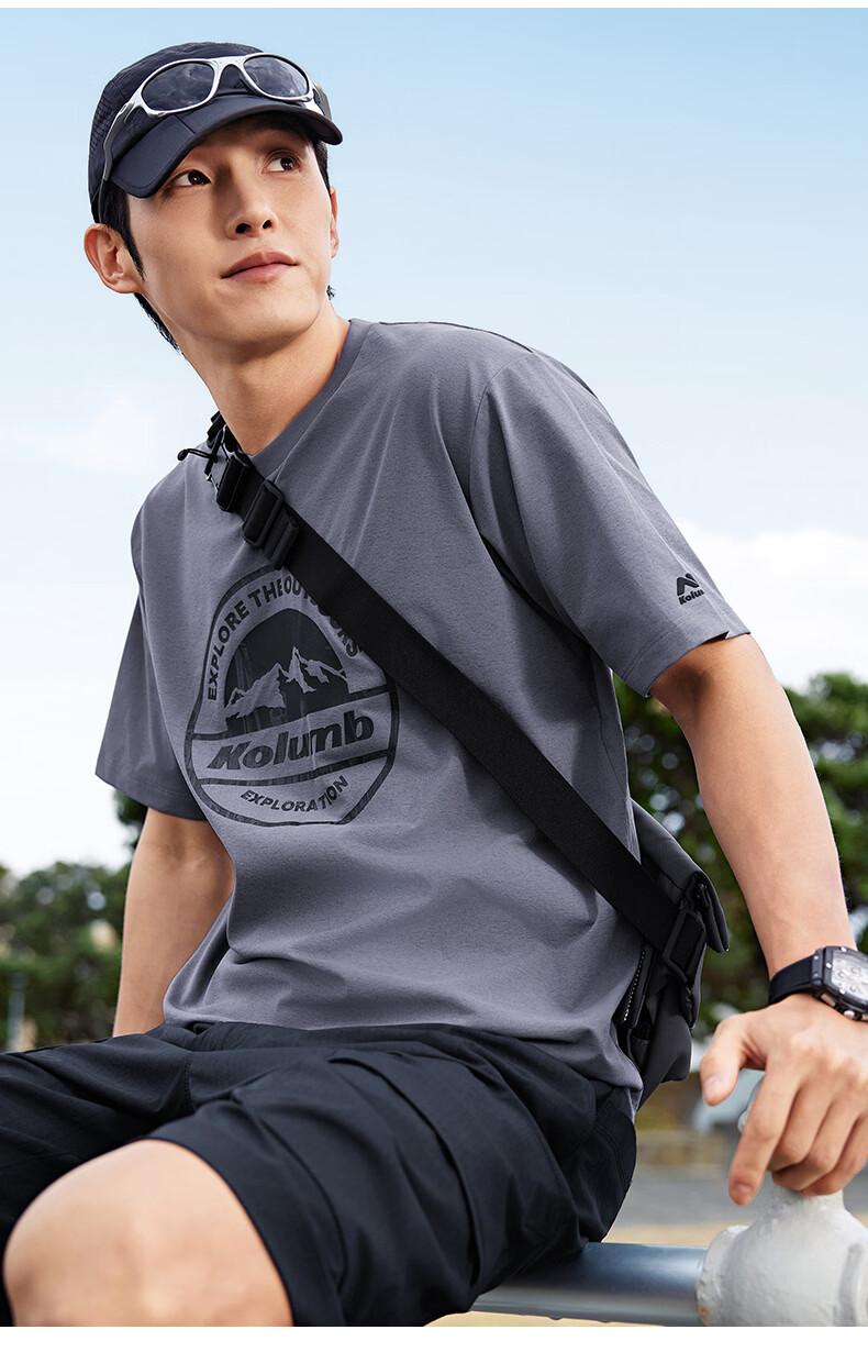 Kolumb Outdoor T-Shirt Summer Sun Protection Quick-Dry Moisture-Wicking Commuting Couple Running Fitness Short Sleeve Cloud Dance White 2XL 15