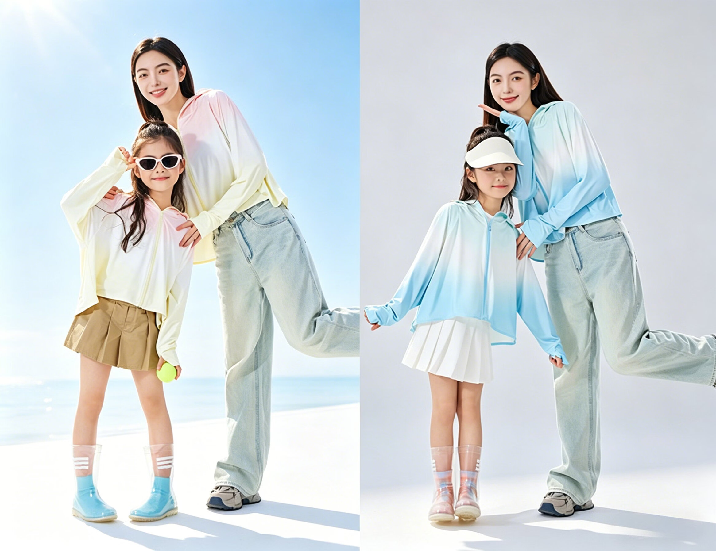Basic House Kids Boys Girls Gradient Ice Silk Sun Protection Jacket Summer 2026 New Thin UV Protection Coat 24