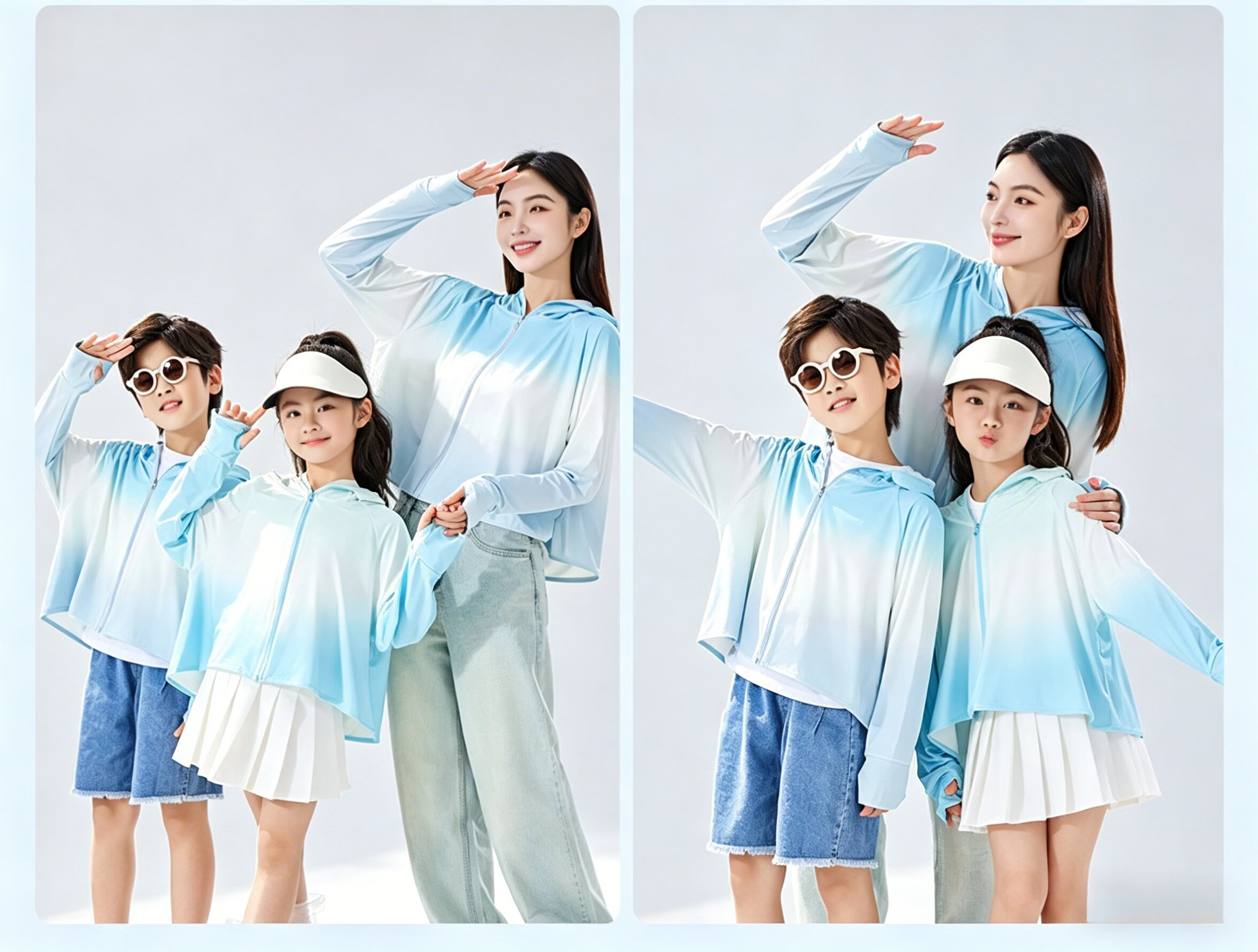 Basic House Kids Boys Girls Gradient Ice Silk Sun Protection Jacket Summer 2026 New Thin UV Protection Coat 20