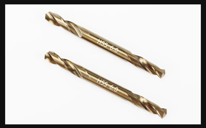 DAIEN Double-Head Twist Drill Bit Stainless Steel High-Speed Metal Drilling and Reaming Double-Edged Drill Set 5.2mm*10 12