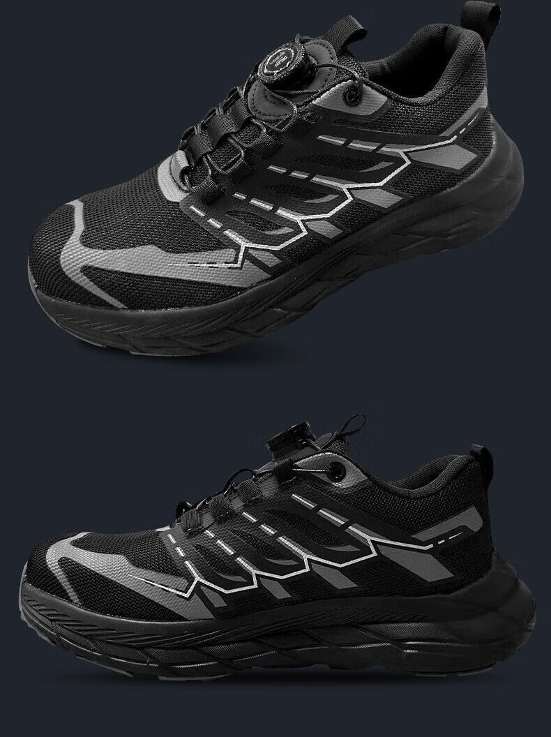Delixi Electric Men's Labor Protection Shoes European Standard Steel Toe Cap Anti-Smash Kevlar Anti-Puncture Comfortable Slip-Resistant Breathable Wear-Resistant Quick-Release Work Safety Shoes 22