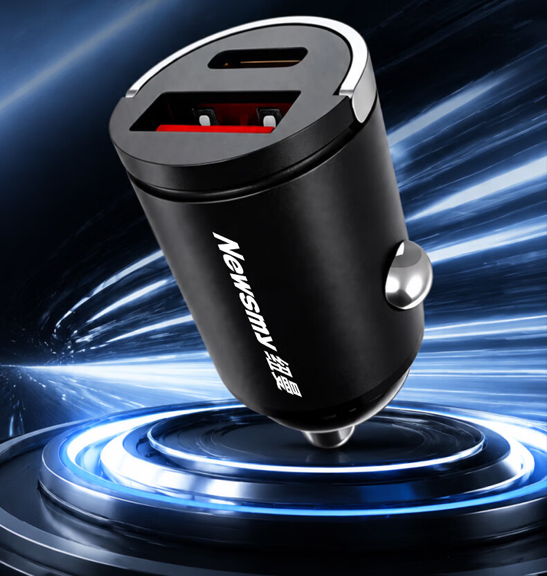 Newman Car Charger Cigarette Lighter 66W/100W Super Fast Charging Dual Port Converter PD Fast Charger Compatible with Apple Huawei Android C39-2 4