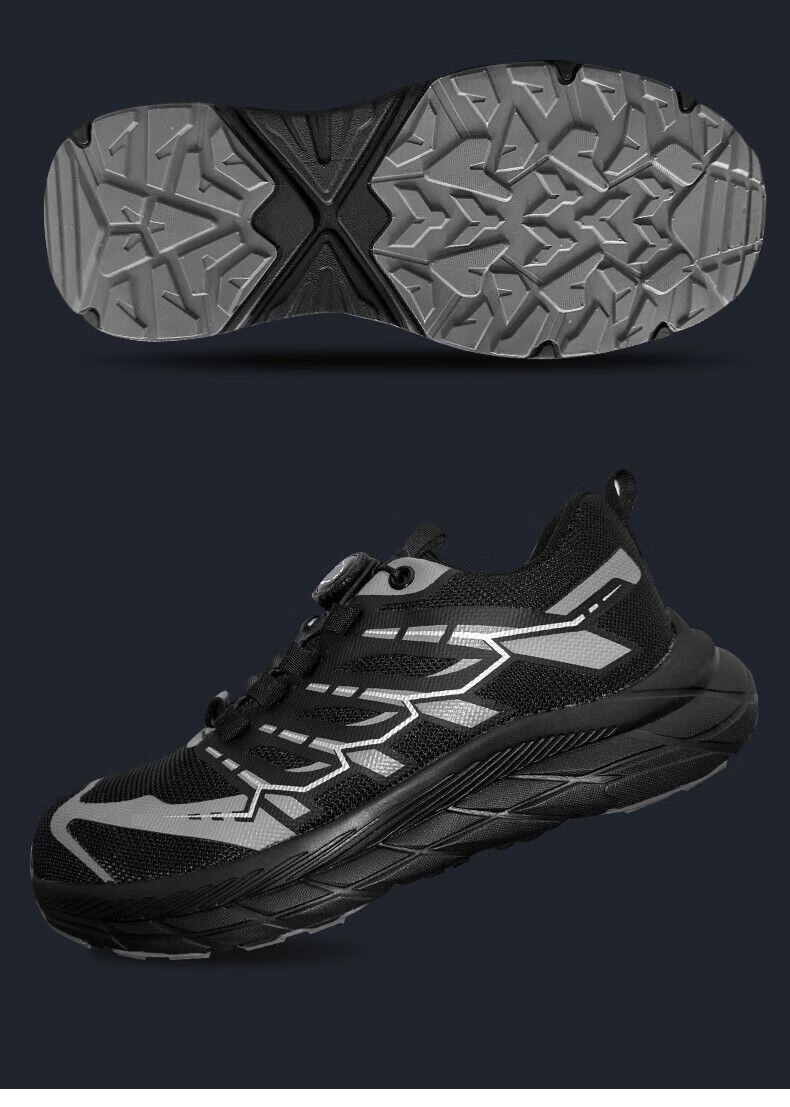 Delixi Electric Men's Labor Protection Shoes European Standard Steel Toe Cap Anti-Smash Kevlar Anti-Puncture Comfortable Slip-Resistant Breathable Wear-Resistant Quick-Release Work Safety Shoes 23