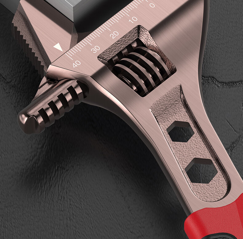 DELIXI ELECTRIC Black Nickel Adjustable Wrench Multi-Functional Household Open-End Plumbing Wrench 300mm 11