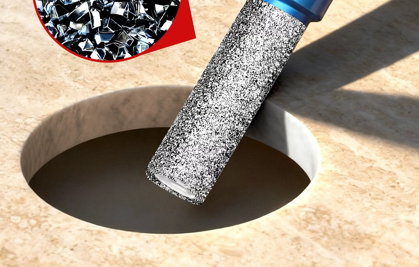 DAIEN Tile Drill Bit Dry Drilling No Chipping Angle Grinder Marble Tile Glass Hole Saw 8mm 11