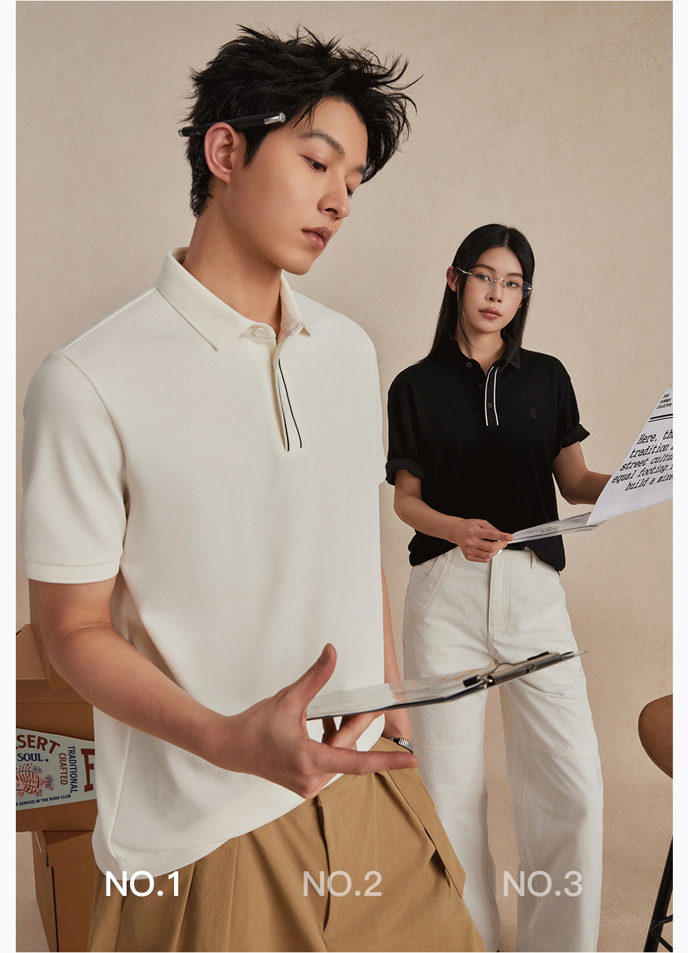 CABBEEN Pik Dazhu Cool Touch Polo Shirt Men Commuter Versatile 2026 Summer Breathable Short Sleeve Polo Shirt 19