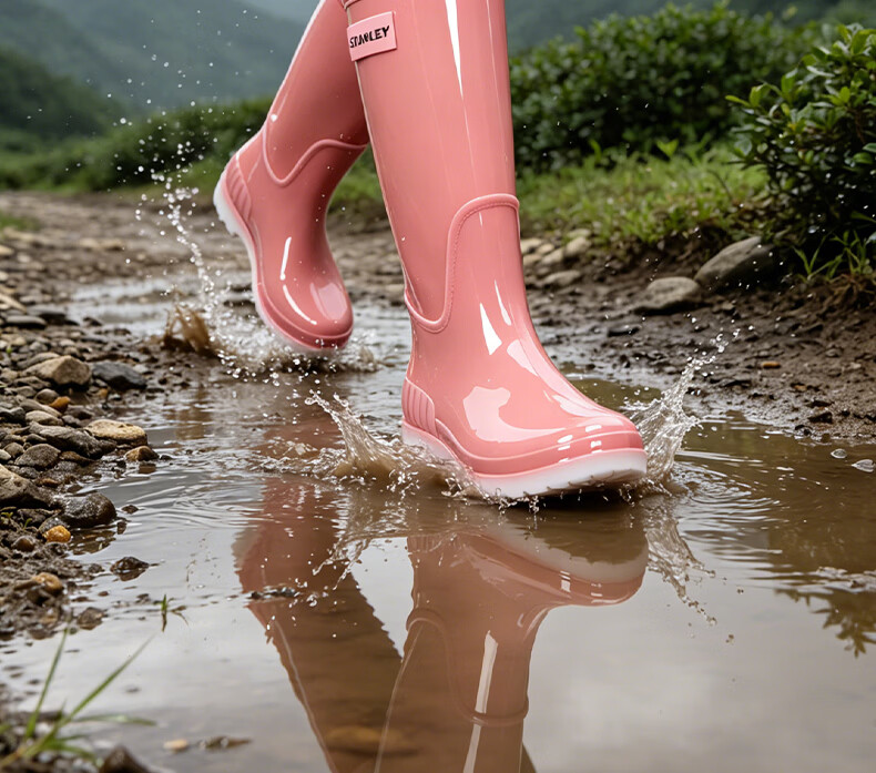 STANLEY Men's High-Cut Rain Boots Non-Slip Wear-Resistant Waterproof Lightweight Comfortable Breathable Fashion High-Cut Rain Boots Size 44 18