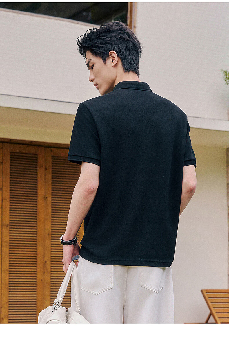 CABBEEN Pik Dazhu Cool Touch Polo Shirt Men Commuter Versatile 2026 Summer Breathable Short Sleeve Polo Shirt 28
