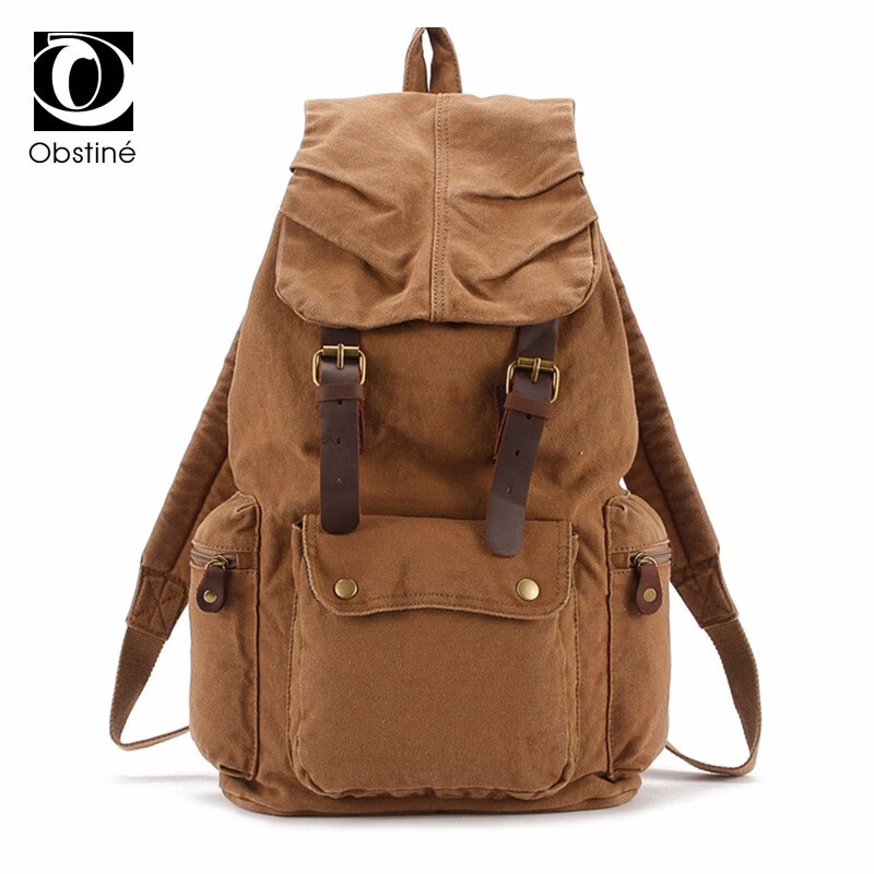 

Obstiné рыжеватый, Классический холст Рюкзак Девушки Drawstring Back Pack
