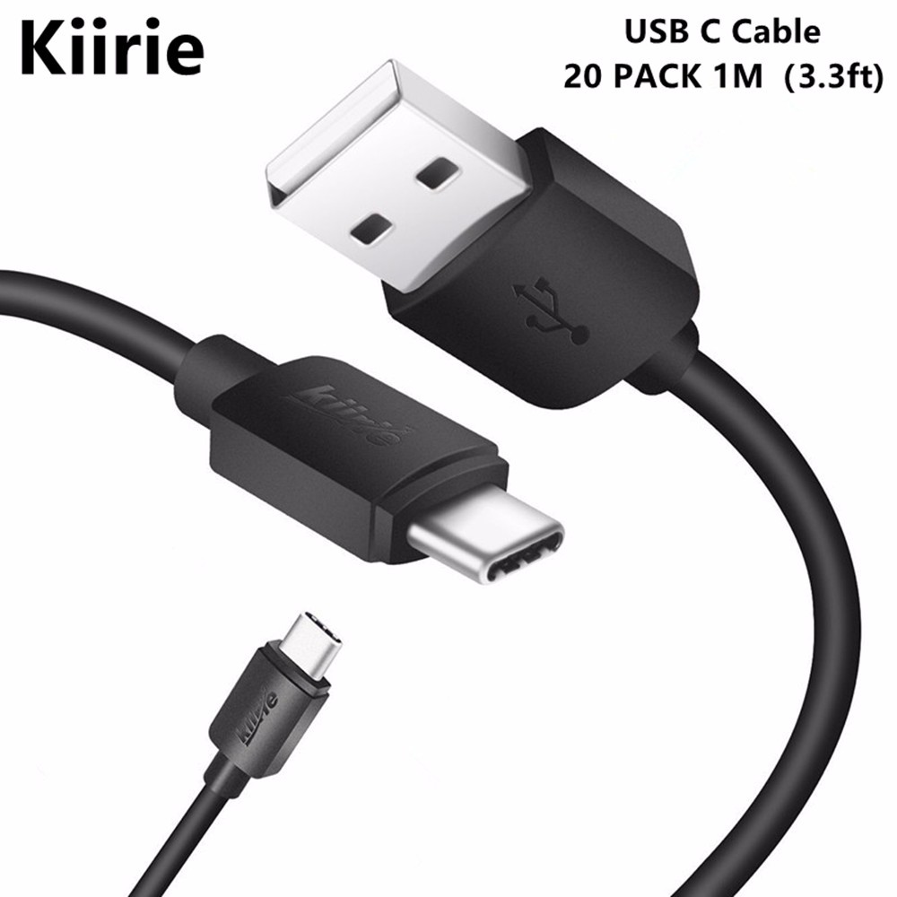 

kiirie Черный цвет Кабель USB типа C, USB Тип C Тип кабеля c Кабель для зарядки кабеля для быстрого зарядного устройства Кабель USB 30