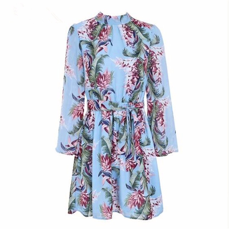 

AILOOGE Голубовато-зеленый, Backless шнурует вверх по летнему платью женщин Flare sleeve