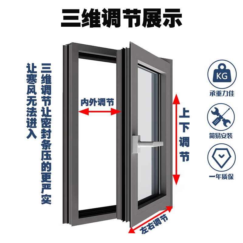 三栖虎断桥铝窗铰链平开窗隐形合页窗户内开180度可调304不锈钢隐藏滑撑 304钢二维可调14欧标槽180度【承重80公斤】1对价 商品详情图 3