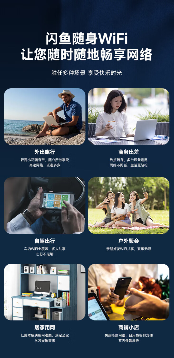 闪鱼 FLASH FISH【买就送流充电流量5GSY无线高端量】随身wifi高速充电宝户外游戏免插卡流量移动路由器wifi6+无线上网2024新款高端5GSY 【充电WiFi二合一】10000毫安24小时长续航详情图片16