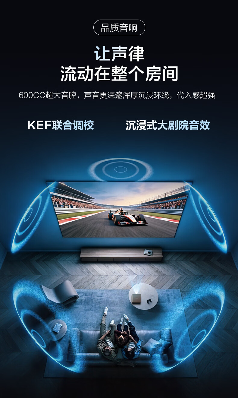 Leader海尔智能投影仪办公会议白墙自动对焦1080P高清4K解码卧室客厅家庭影院电视无线投屏2026新款白天 HP51B(4K超高清版)+专用五金三用安装支架 官方标配 商品详情图 13