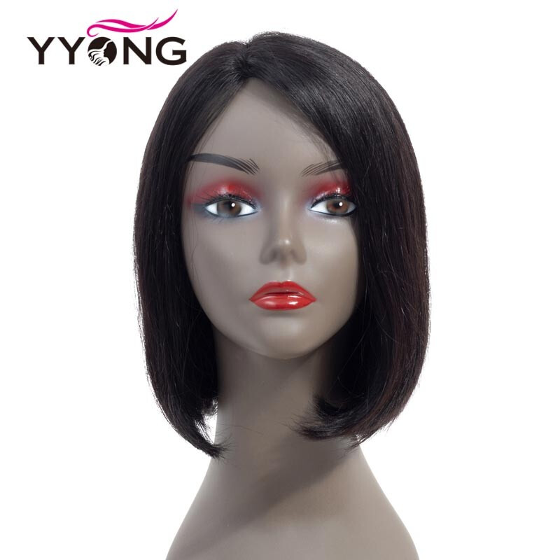 

YYONG Естественный цвет 10 дюймов, bob wig weave 360 ​​кружева фронтальный парик длинные парики шнурка парик