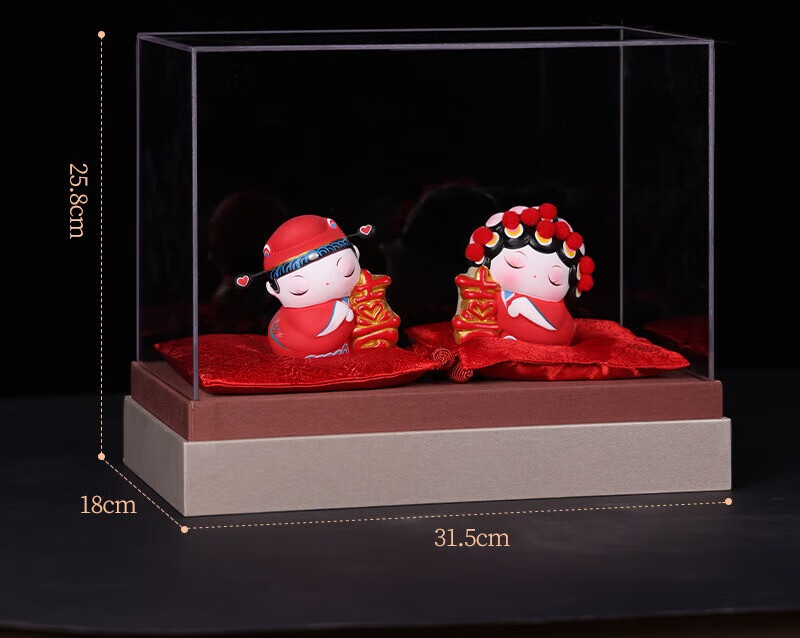 Jitufang Intangible Cultural Heritage Handmade National Trend Wedding Decoration, New Marriage Gift for Newlyweds, Housewarming Decorative Item "Dragon And Phoenix Joy" 4
