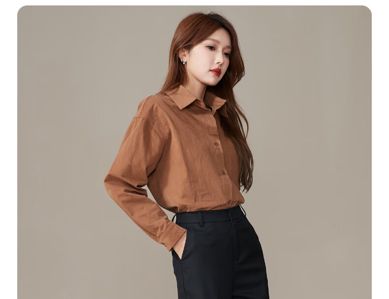 ESE-Y Spring New Nine-Point Gray Casual Pants for Women, TR Color-Spun High-Waist Cigarette Version Straight-Leg Trousers, Black, Size 27 20