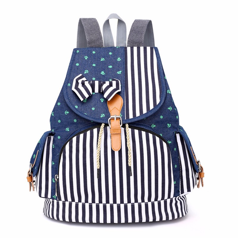 

Obstiné зеленый, Джинсовые рюкзаки Женщины Drawstring Bagpack