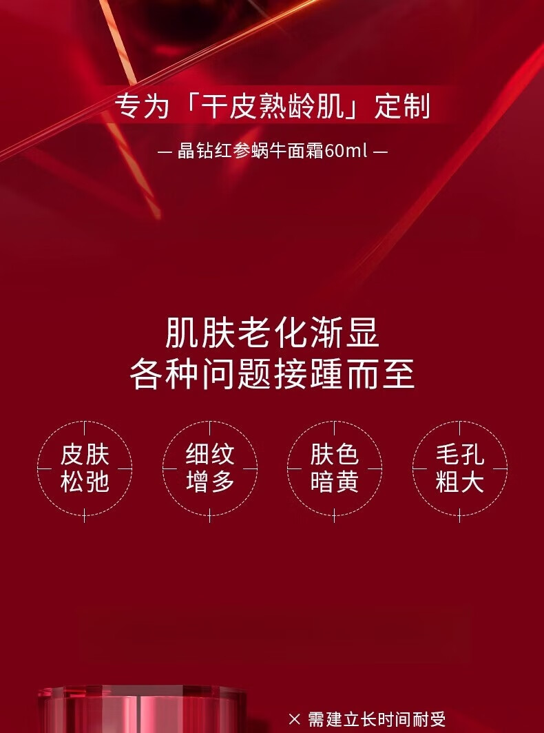 伊思（It’s skin）红参蜗牛面霜60ml女淡纹提拉紧致补水保湿 红参面霜60ml+面霜1.5ml*20