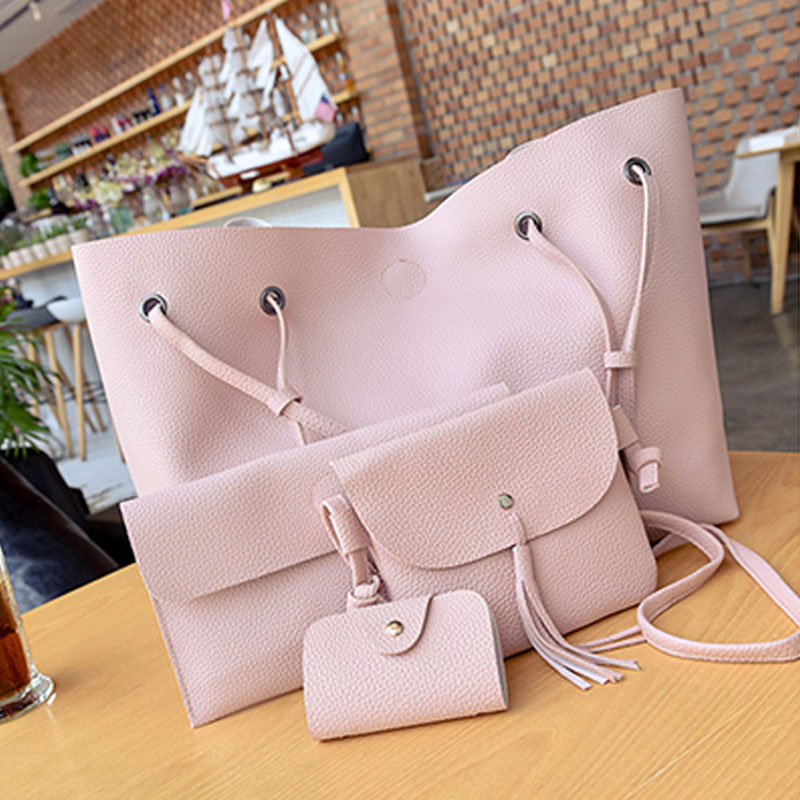 

DALFR Розовый 4шт 332819 cm17 inch, DALFR PU кожаная сумка женская сумка для женщин