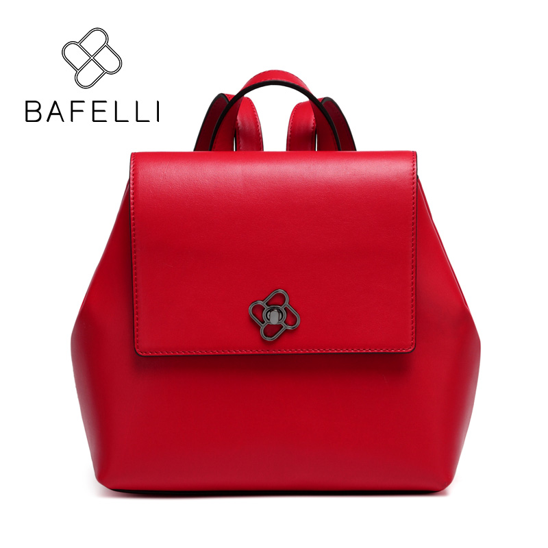 

BAFELLI Red, 2017 Подлинная кожаные рюкзаки