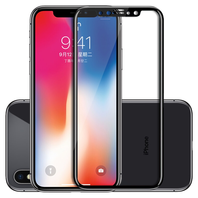 

JD Коллекция Черный полноэкранные стал фильм Apple, iPhone X