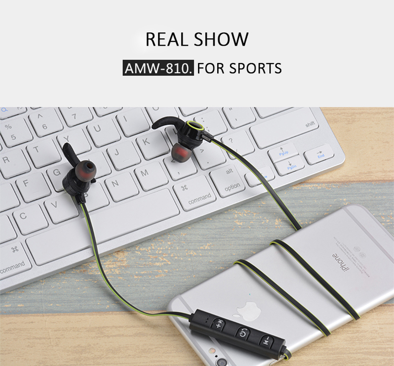 

WH Зеленый, AMW-810 Спортивный Sweatproof Stereo Bass Hi-Fi