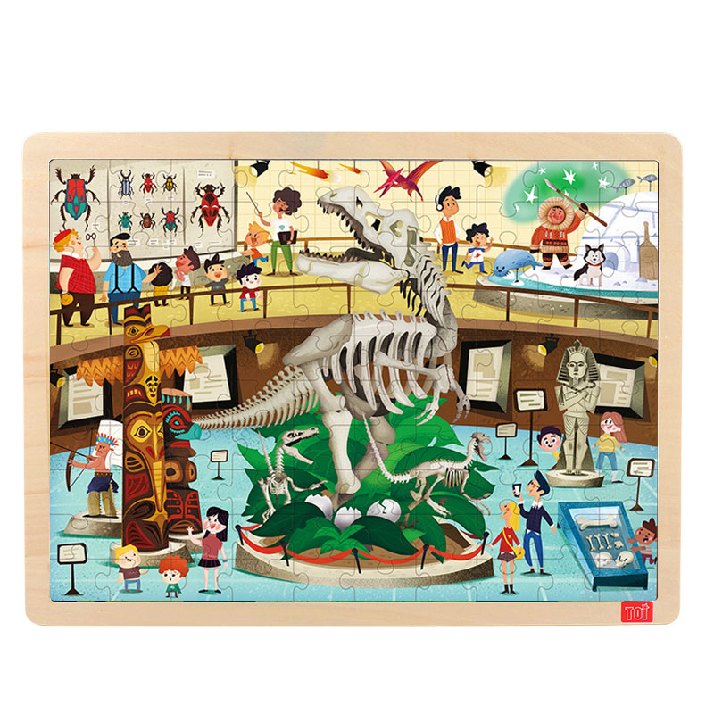 

TOI Museum100PCS, Wooden Jigsaw Puzzle with Storage tray