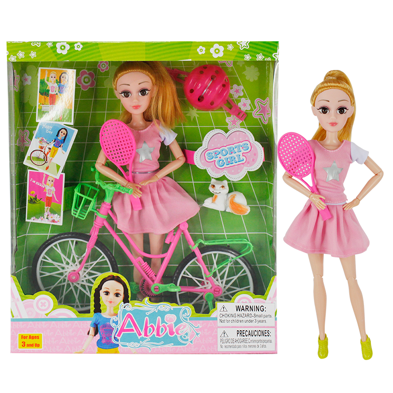 

Abbie Bicycle Doll Pink Skirt