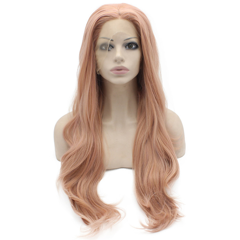 

iwona 26 дюймов, lace front wig pink