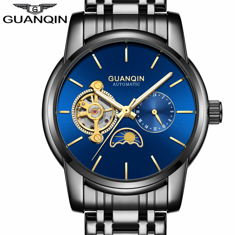 

GUANQIN Черная стальная голубая поверхность, бизнес