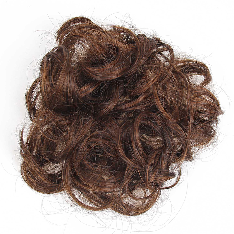 

AISI HAIR F230, Шиньон Пончик Черные коричневые вьющиеся волосы