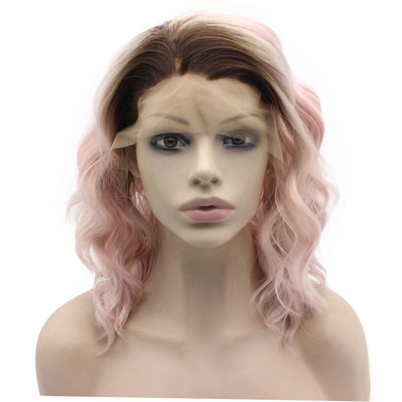 

iwona, ombre pink wig shoulder length