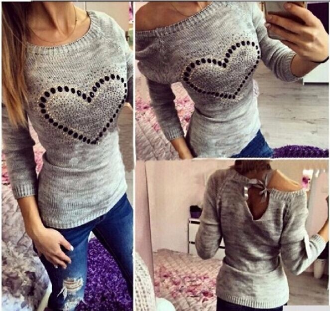 

HUAHEJING Серый Номер, Sweater Long Sleeve