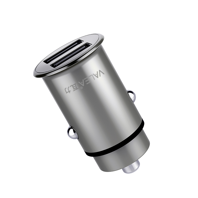 

JD Коллекция 48A Dual USB Mini Metal Titanium Grey дефолт, Joycollection