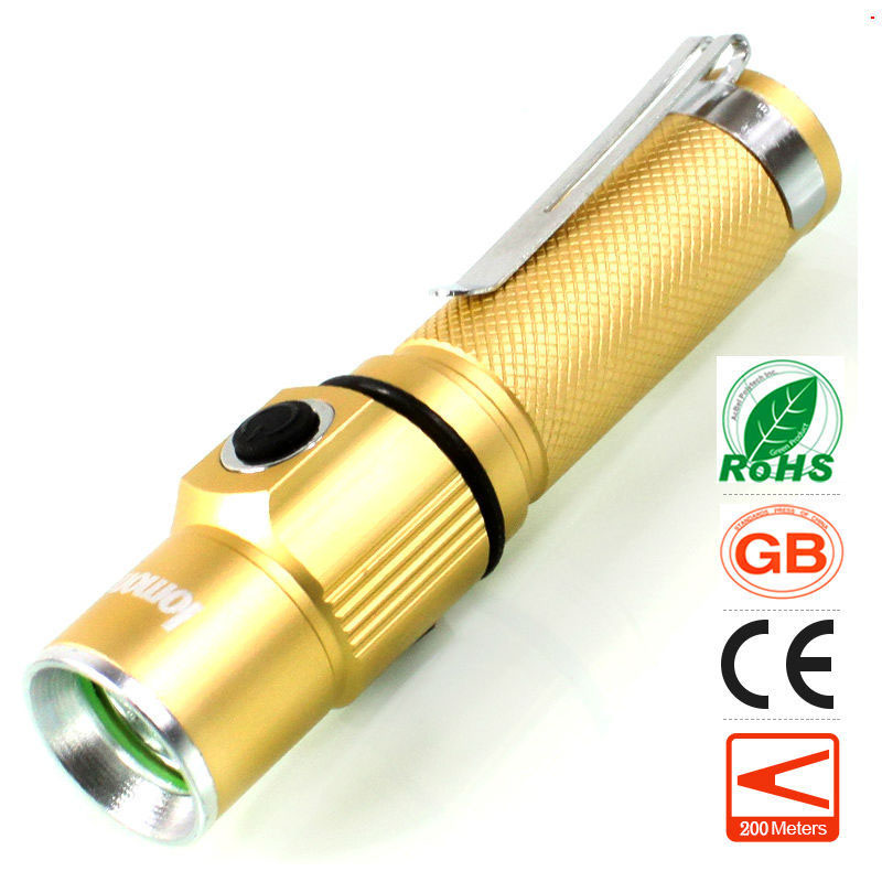 

lomon золотистый 200m-500m, Mini LED Flashlight