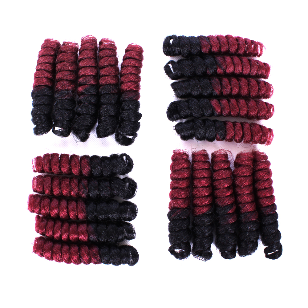 

T1BBurgRed 20 дюймов, Curlkalon crochet hair