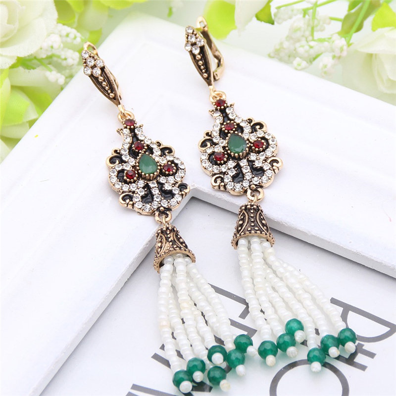 

SUNSPICE MS Зеленый, Серьга с бисером Chass Tassel Swinging